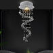 Spiral 1 Light 10 inch Chrome Flush Mount Ceiling Light