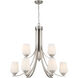 Shyloh 9 Light 31.38 inch Brushed Nickel Chandelier Ceiling Light