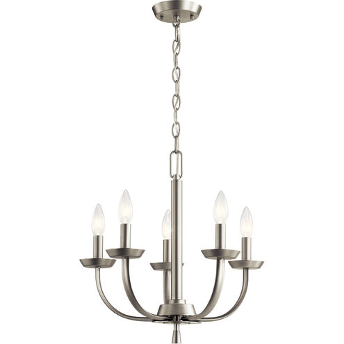 Kennewick 5 Light 18 inch Brushed Nickel Chandelier 1 Tier Medium Ceiling Light