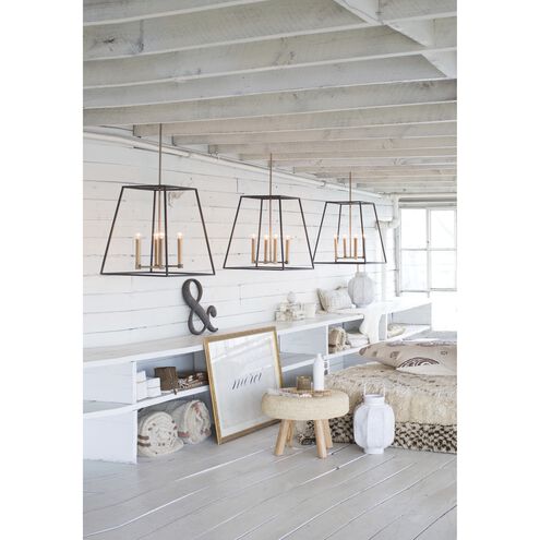 Fulton 4 Light 22 inch Bronze with Heirloom Brass Indoor Foyer Light Ceiling Light