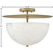 Inez LED 16.25 inch Lacquered Brass Foyer Light Ceiling Light, Semi-Flush Mount