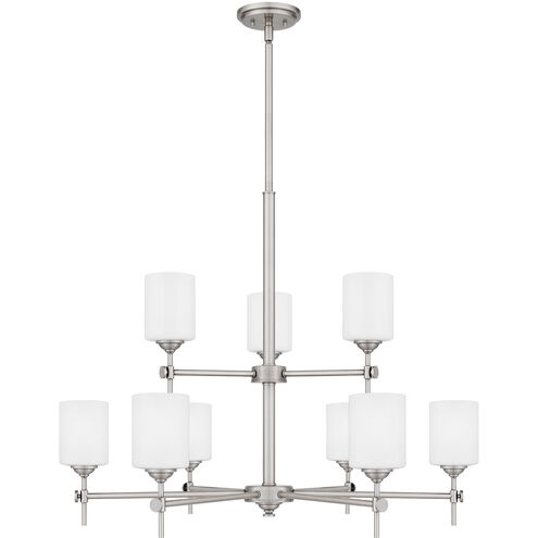 Aria 9 Light 34 inch Antique Polished Nickel Chandelier Ceiling Light