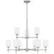 Aria 9 Light 34 inch Antique Polished Nickel Chandelier Ceiling Light