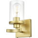 Saanvi 1 Light 5 inch Brass Bath Sconce Wall Light