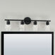 Dena 4 Light 33 inch Matte Black Vanity Light Wall Light