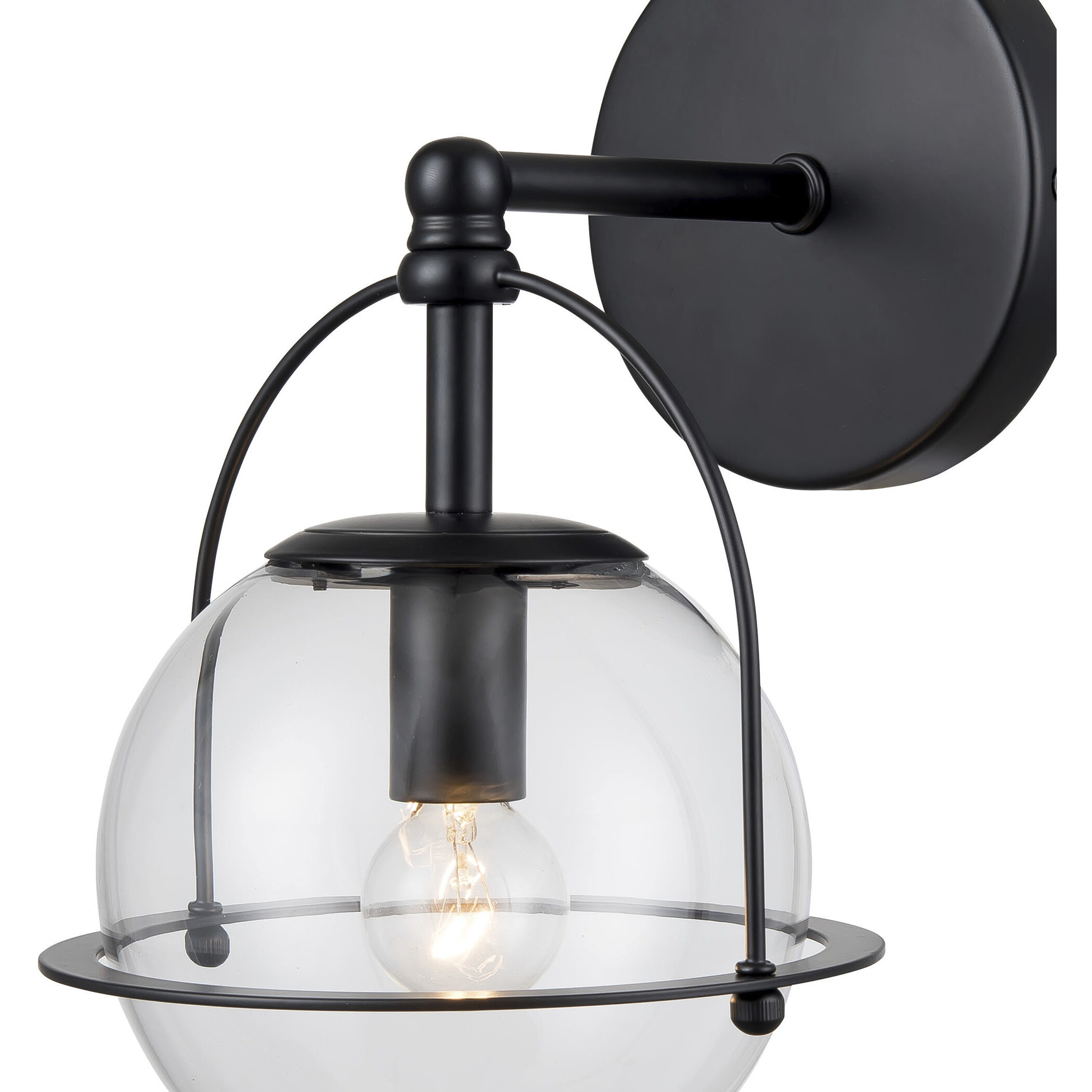 Langford 1 Light 8 inch Matte Black Vanity Light Wall Light