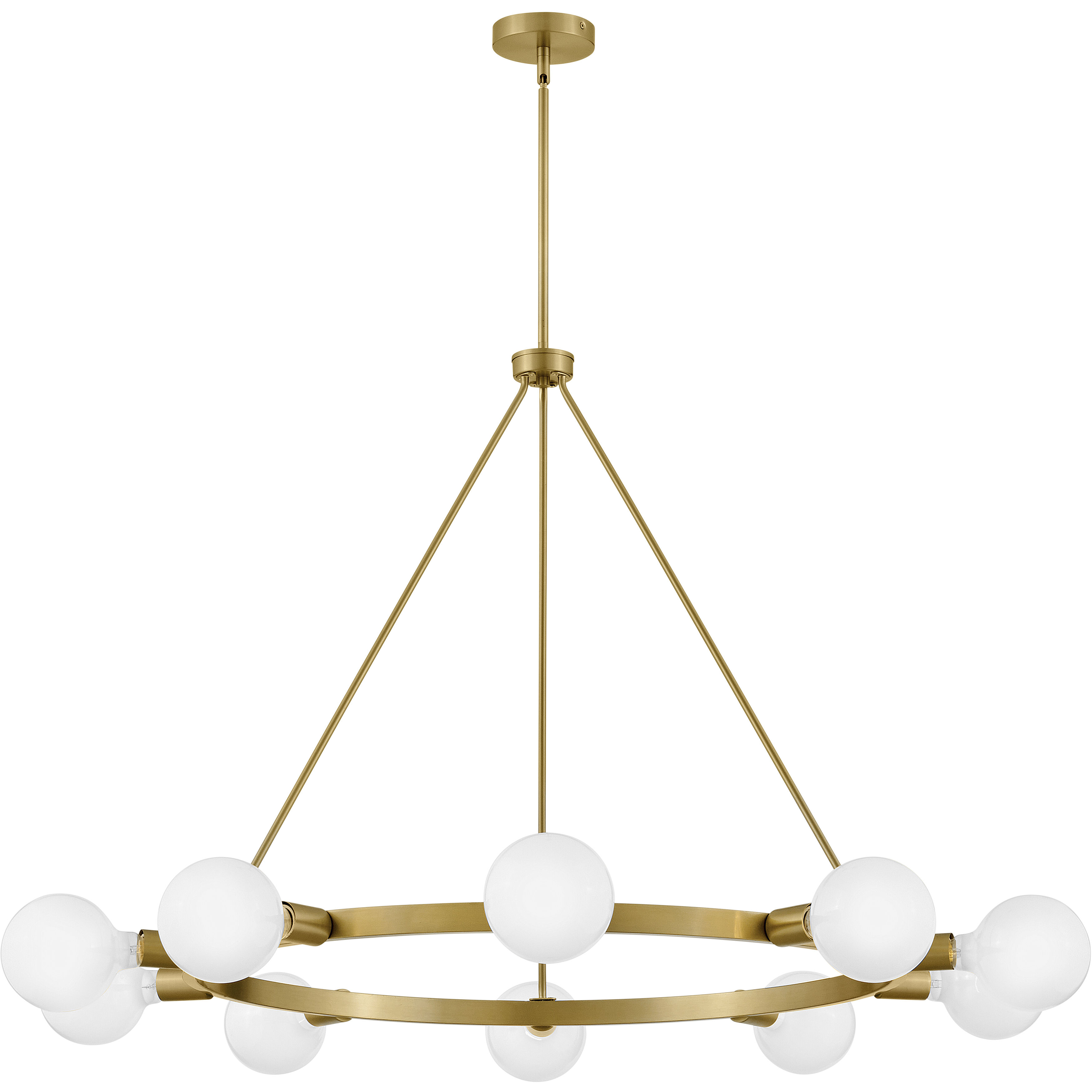 Orla LED 36 inch Lacquered Brass Chandelier Ceiling Light