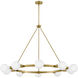 Orla LED 36 inch Lacquered Brass Chandelier Ceiling Light