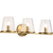 Valentine 24 inch Vintage Brass Vanity Wall Light