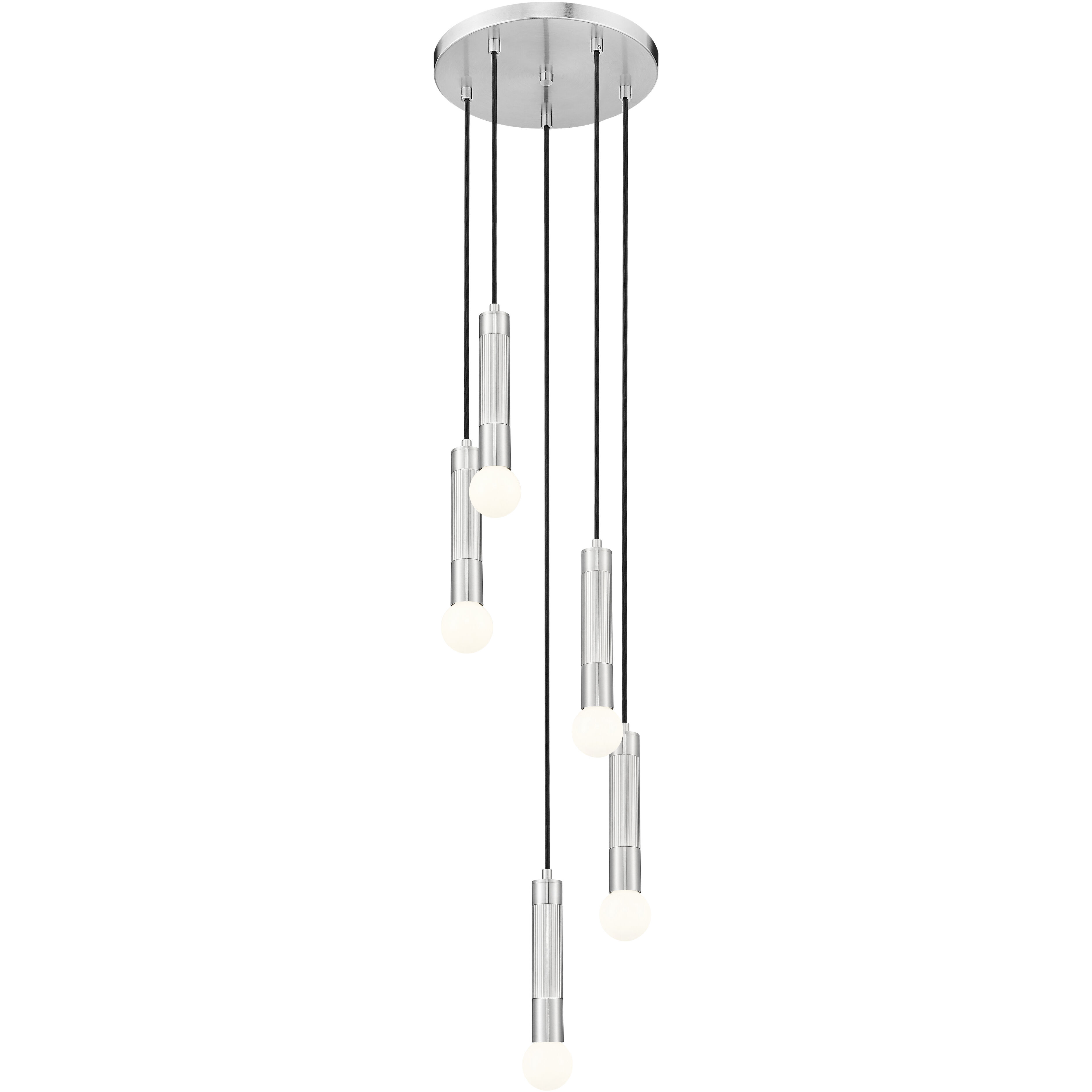 Stari 5 Light 12 inch Brushed Nickel Chandelier Ceiling Light