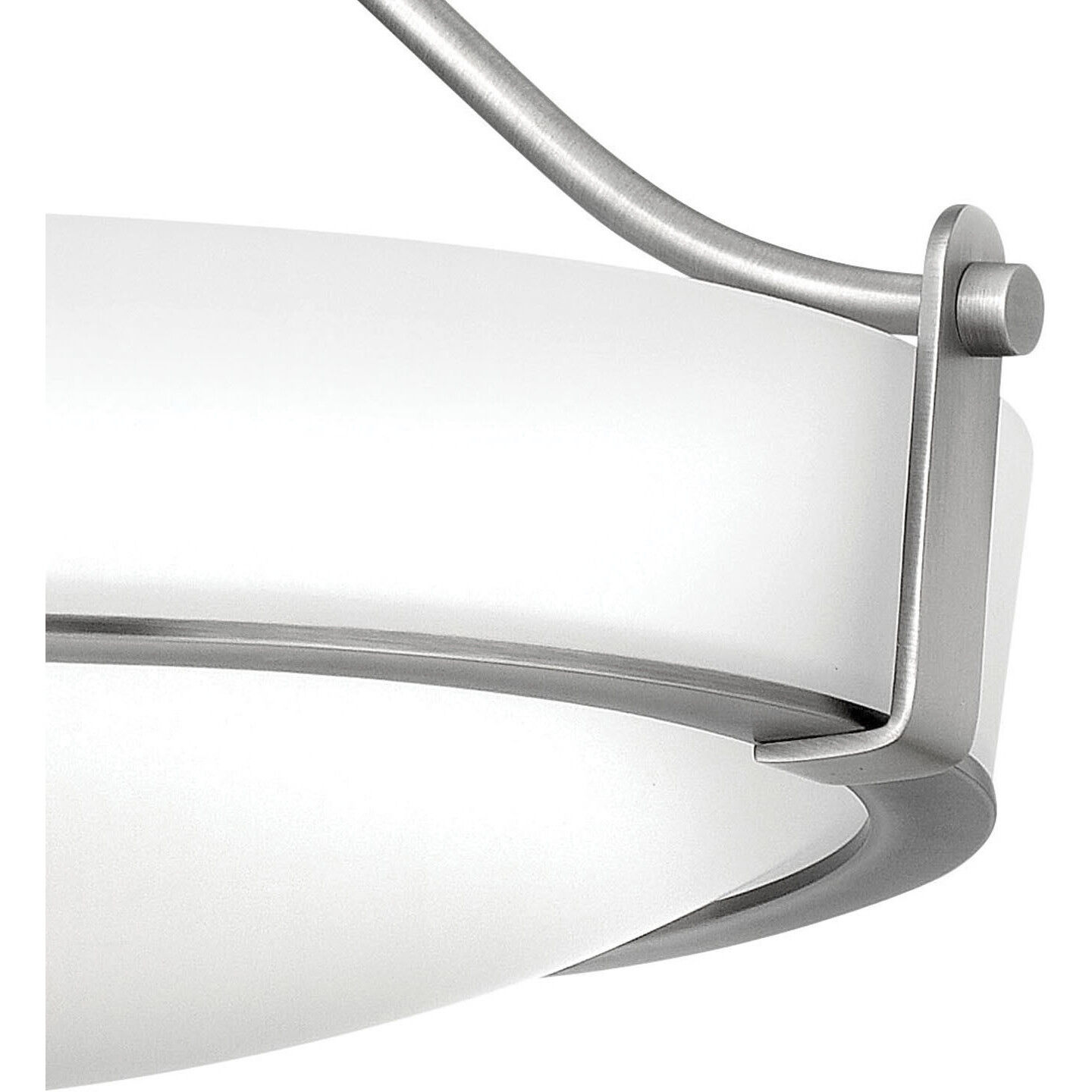 Hathaway 4 Light 20.75 inch Antique Nickel Indoor Semi-Flush Mount Ceiling Light in Etched White