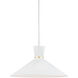 Vanderbilt 1 Light 16 inch White With Gold Detail Pendant Ceiling Light
