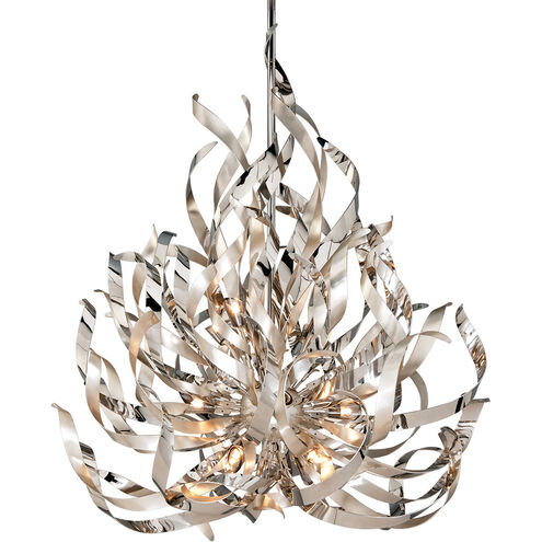 Graffiti 12 Light 44 inch Silver Leaf/Stainless Steel Chandelier Ceiling Light