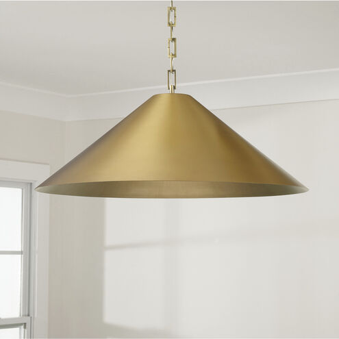 Avery 1 Light 28 inch Aged Brass Pendant Ceiling Light