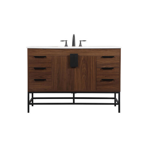 Eugene 48 X 22 X 34 inch Walnut Vanity Sink Set