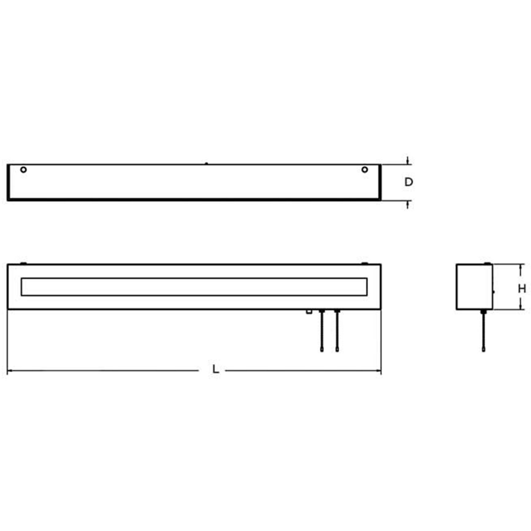 Hayes LED 49 inch Satin Nickel Overbed Wall Light