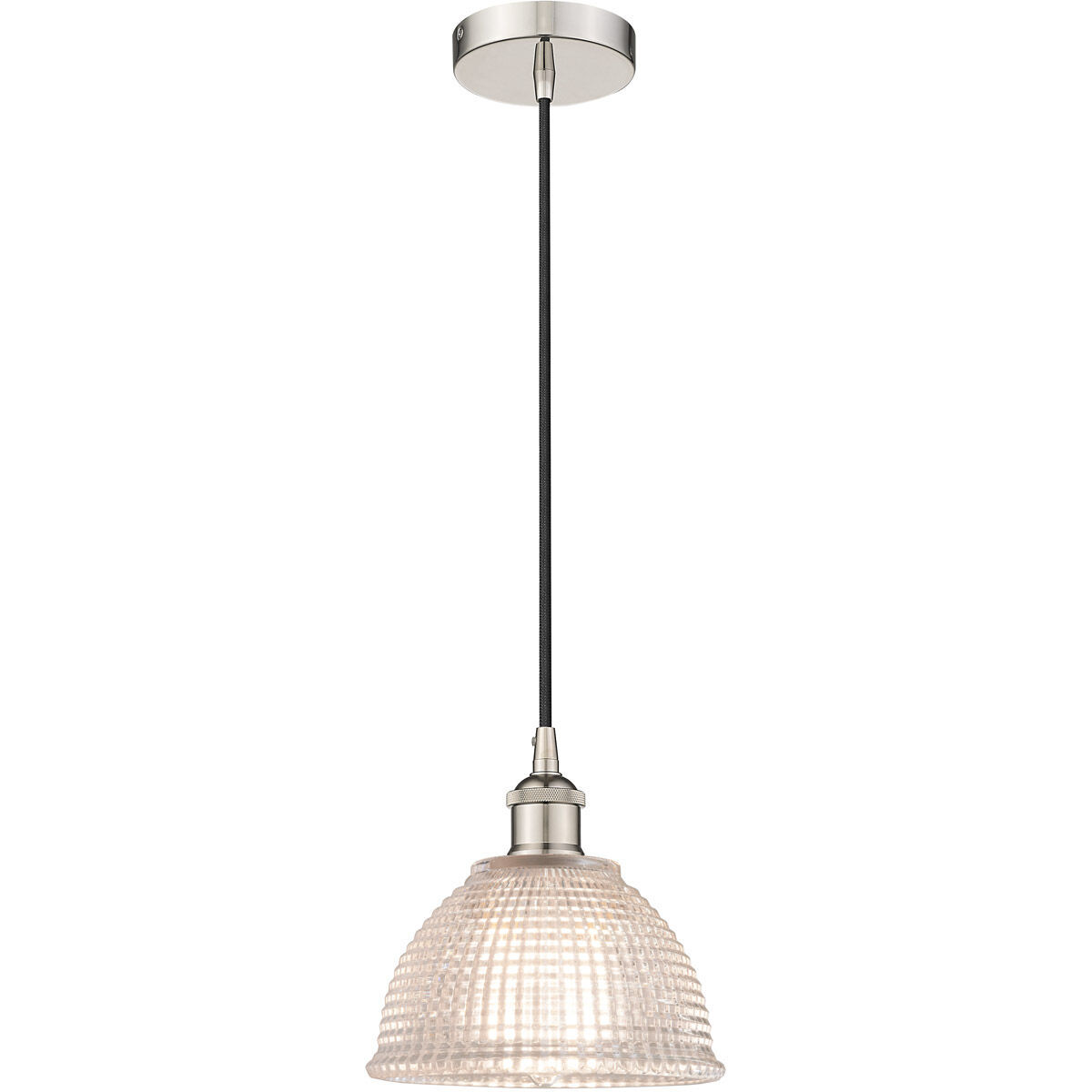 Edison Arietta 1 Light 8 inch Polished Nickel Mini Pendant Ceiling Light