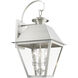 Wentworth 3 Light 22 inch Brushed Nickel Outdoor Wall Lantern, Large