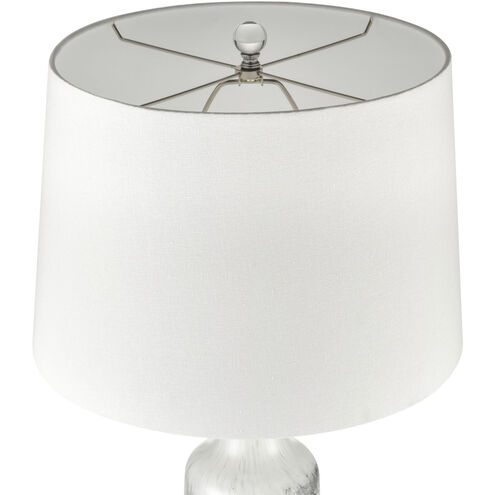 Abilene 32 inch 150.00 watt White with Clear Table Lamp Portable Light, Set of 2