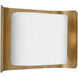 Windsor Smith Penumbra LED 15 inch Hand-Rubbed Antique Brass and White Wide Sconce Wall Light