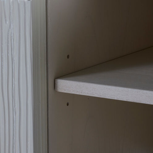 Tilden Cerused White / Antique Bronze / Antique Mirror Cabinet