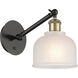 Ballston Dayton 1 Light 6 inch Black Antique Brass Sconce Wall Light