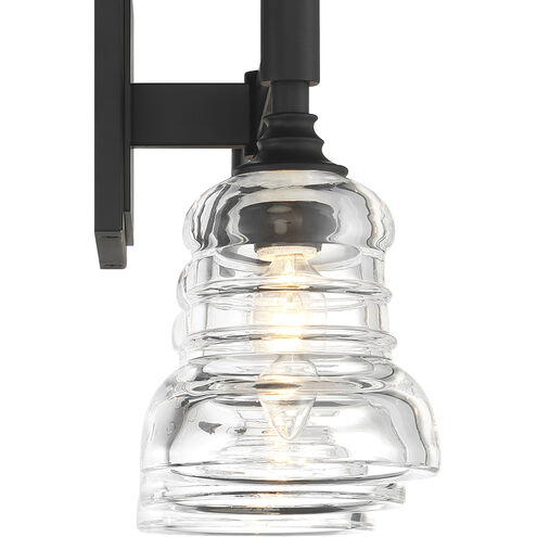 Gregory 3 Light 23.75 inch Matte Black Bath Vanity Wall Light