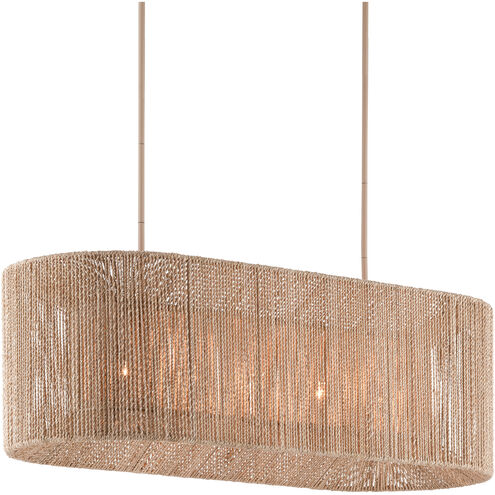 Mereworth 5 Light 42.25 inch Natural Rope/Beige Chandelier Ceiling Light