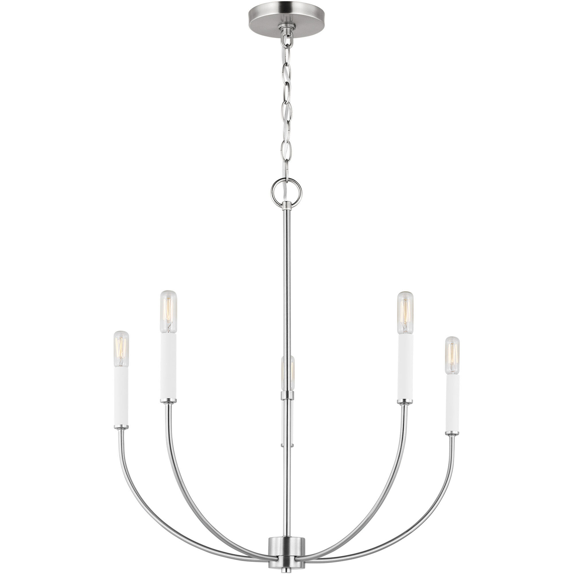 Greenwich 5 Light 24.13 inch Brushed Nickel Chandelier Ceiling Light