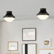 Oliver 1 Light 14 inch Black with Heritage Brass Indoor Flush Mount Ceiling Light