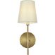 Mel 1 Light 5.5 inch Satin Gold Bath Sconce Wall Light