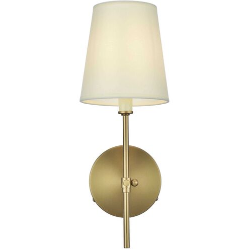 Mel 1 Light 5.5 inch Satin Gold Bath Sconce Wall Light
