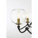 Vantage Kearney Park 6 Light 29 inch Coal and Soft Brass Chandelier Ceiling Light