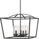 Mercer 22.13 inch 60.00 watt Matte Black Chandelier Ceiling Light in Matte Black/Matte Black