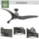 Stingray 60 inch Granite Outdoor Ceiling Fan