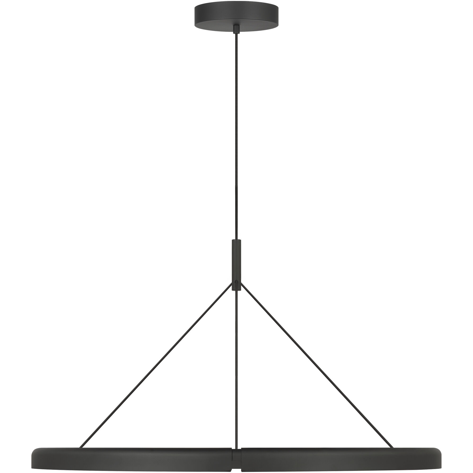 Peter Bristol Cloak LED 36.6 inch Nightshade Black Chandelier Ceiling Light