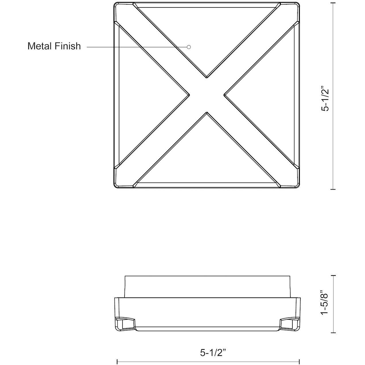 Tac LED 5.5 inch White Exterior Wall Sconce