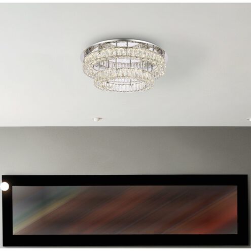 Monroe 2 Light 30 inch Chrome Flush Mount Ceiling Light