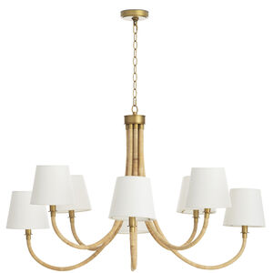 Coastal Living Treble 8 Light 43 inch Natural Chandelier Ceiling Light