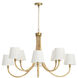 Treble 8 Light 43 inch Natural Chandelier Ceiling Light