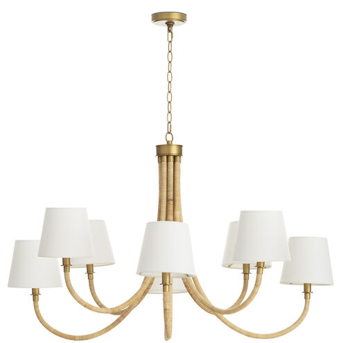 Treble 8 Light 43 inch Natural Chandelier Ceiling Light