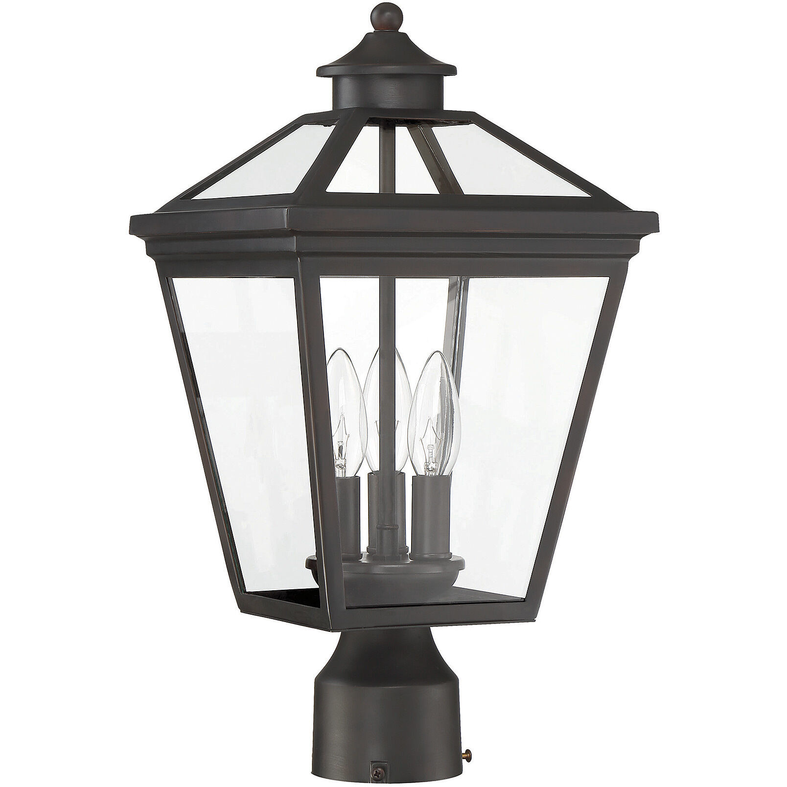 Ellijay 3 Light 17.5 inch English Bronze Outdoor Post Lantern