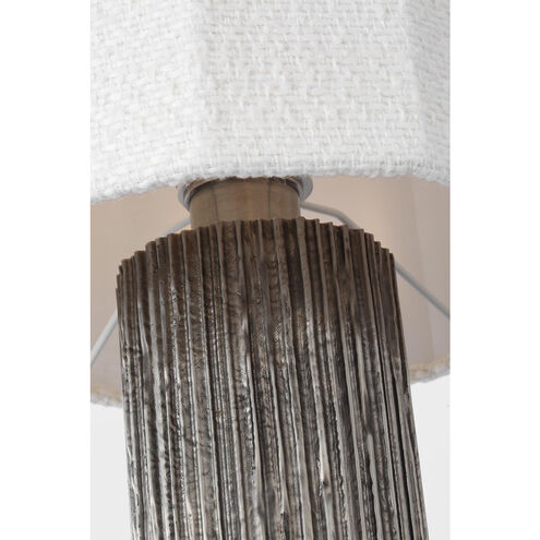 Anne-Marie Barton Fumar 29 inch 15.00 watt Ridged Graphite Table Lamp Portable Light