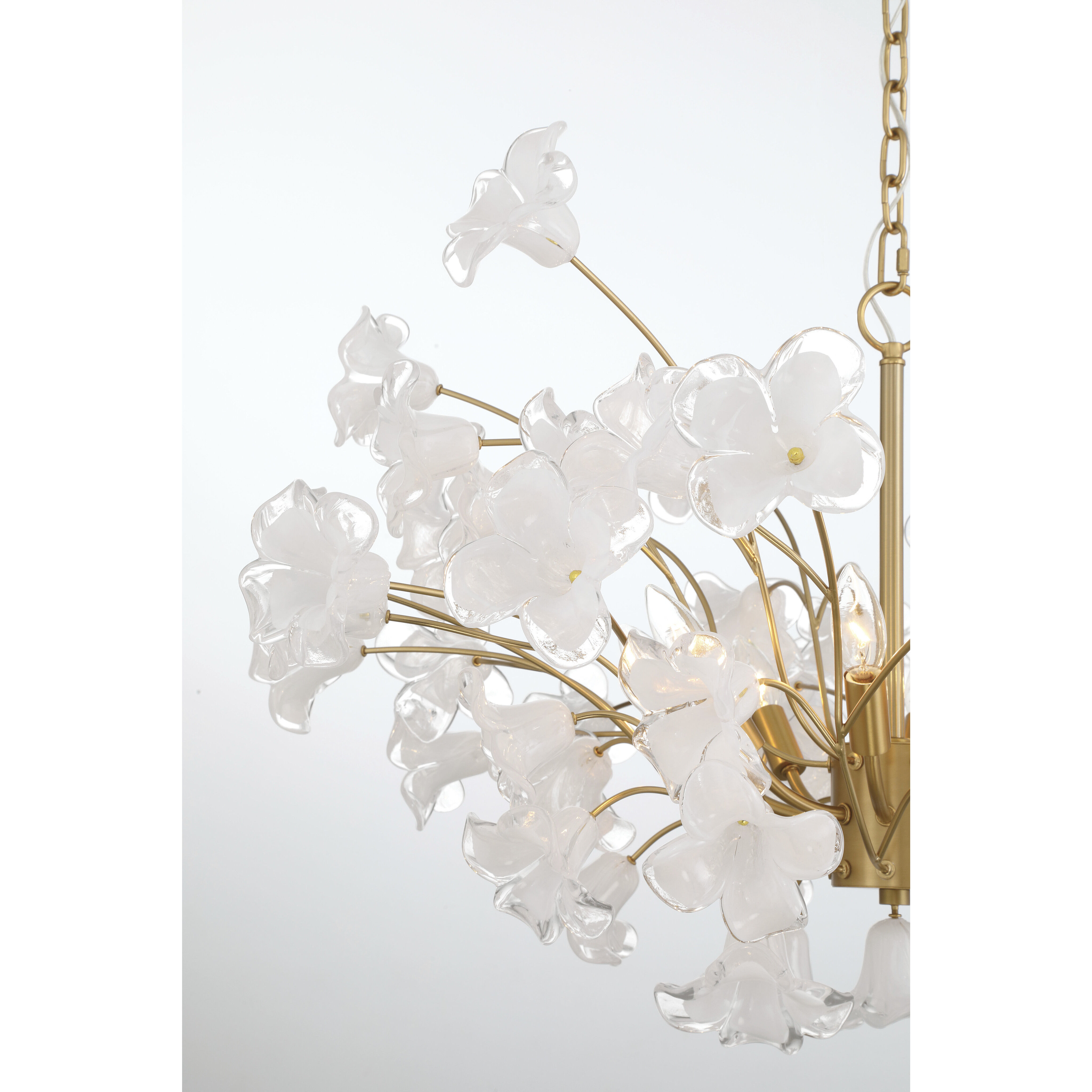 Bloome 8 Light 36.5 inch Legacy Brass Chandelier Ceiling Light in Clear Handmade Glass