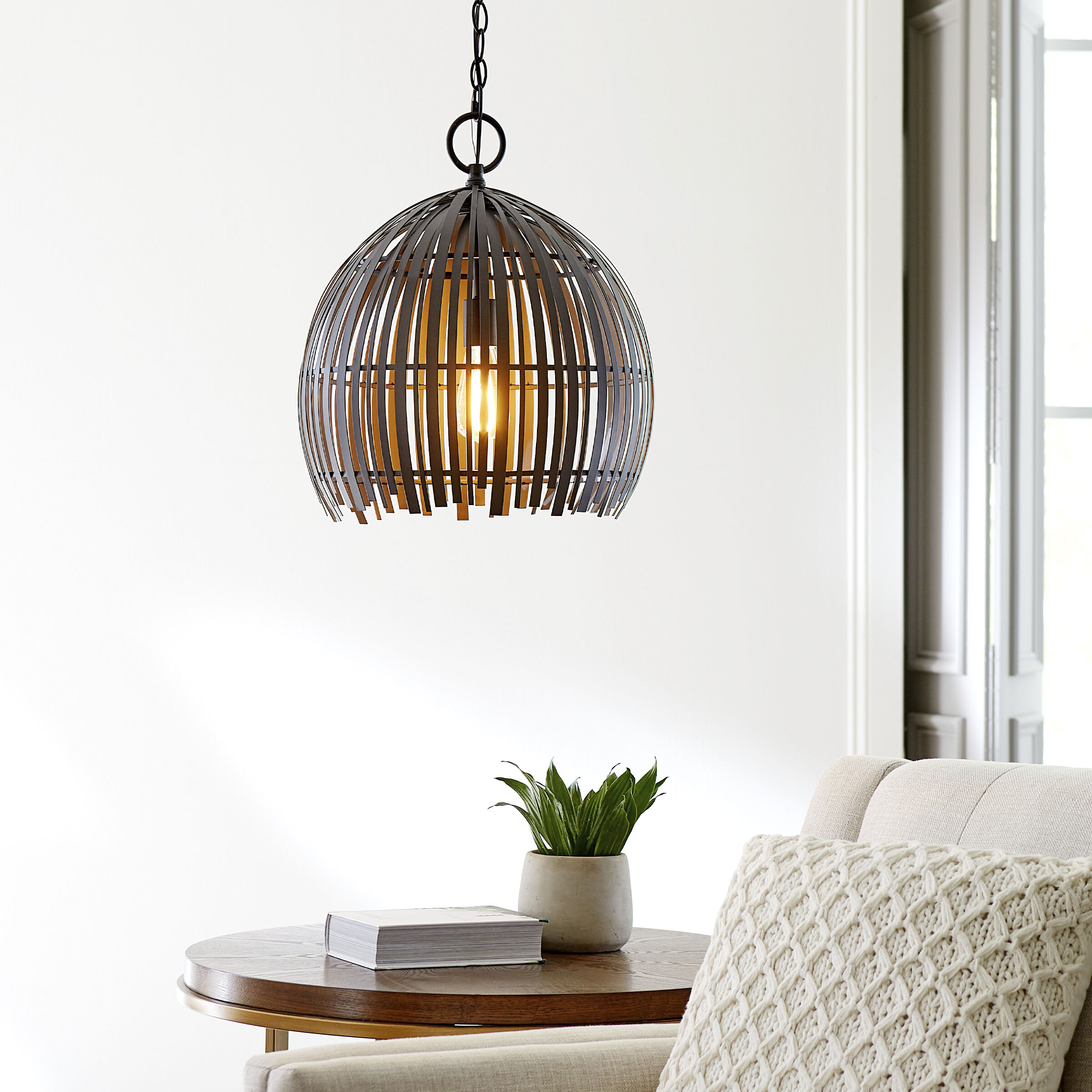 Hanalei 1 Light 16 inch Midnight Black Pendant Ceiling Light