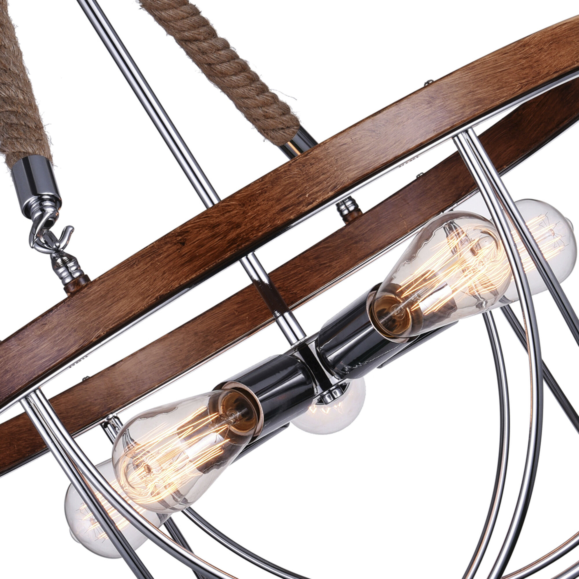 Parana 5 Light 24 inch Chrome Down Chandelier Ceiling Light