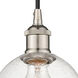 Edison Athens 1 Light 6 inch Polished Nickel Mini Pendant Ceiling Light
