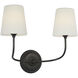 Thomas O'Brien Vendome Cordless Double Sconce Wall Light