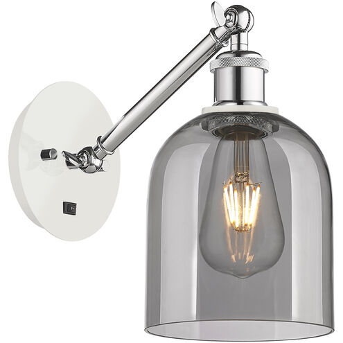 Ballston Bella 1 Light 5.5 inch White Polished Chrome Sconce Wall Light