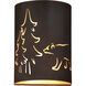 Katmai LED 5 inch Noble Bronze and Brass Gold Wall Light